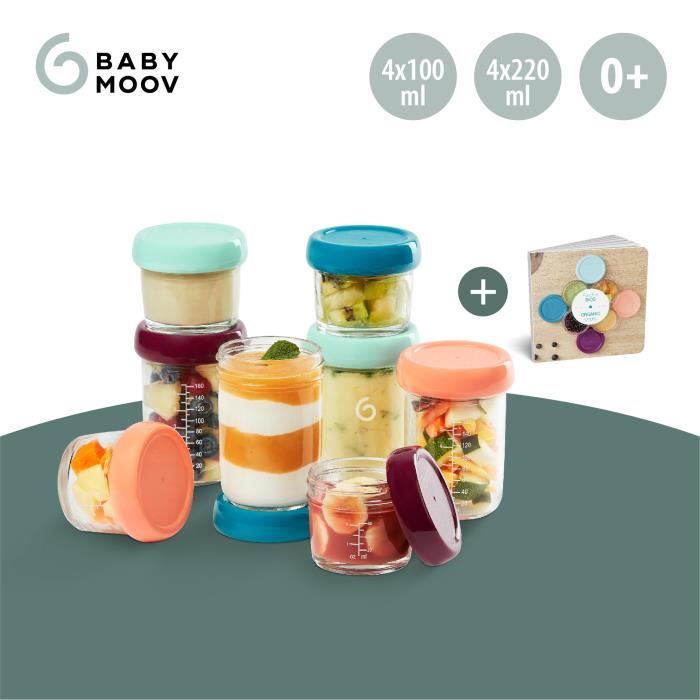 Contenant alimentaire bébé en verre borosilicate résistant