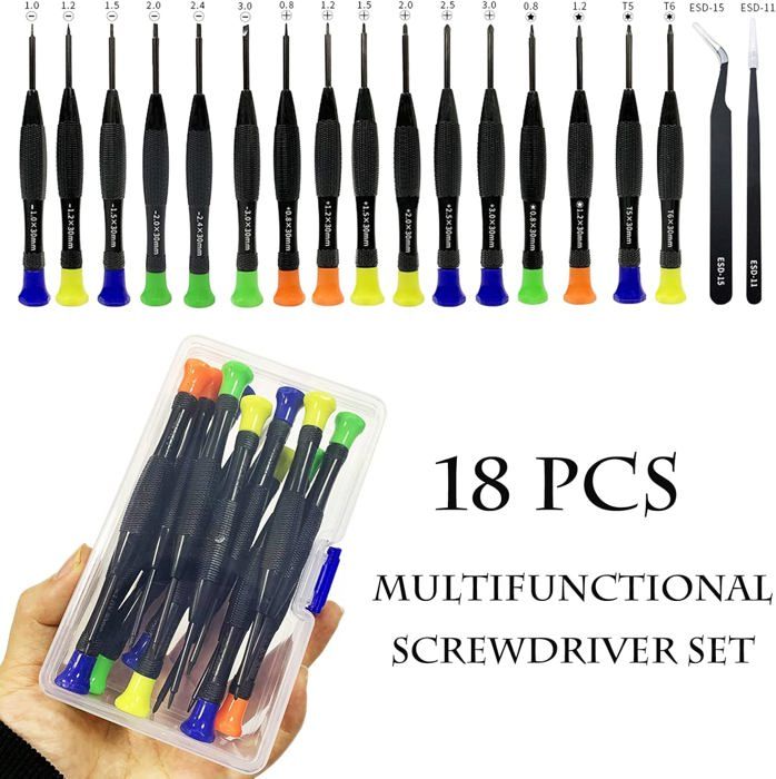 Kit De 11 Mini Tournevis De Précision – Différentes Têtes Pour Réparation électronique