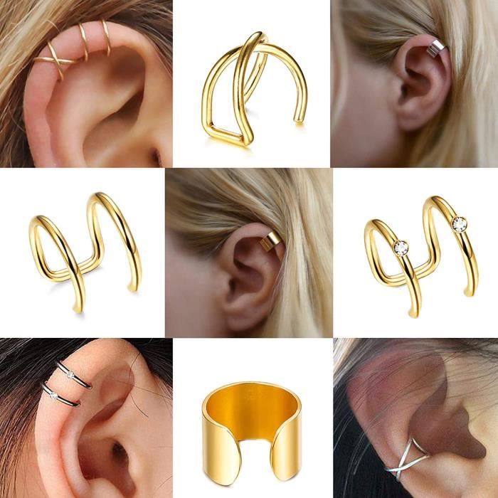 Lot De 8 Paires De Boucles D'oreilles Magnétiques à Tige De 6 Mm Pour Hommes Et Femmes Boucles Doreilles Magnetiques Non Percantes En~p142756234