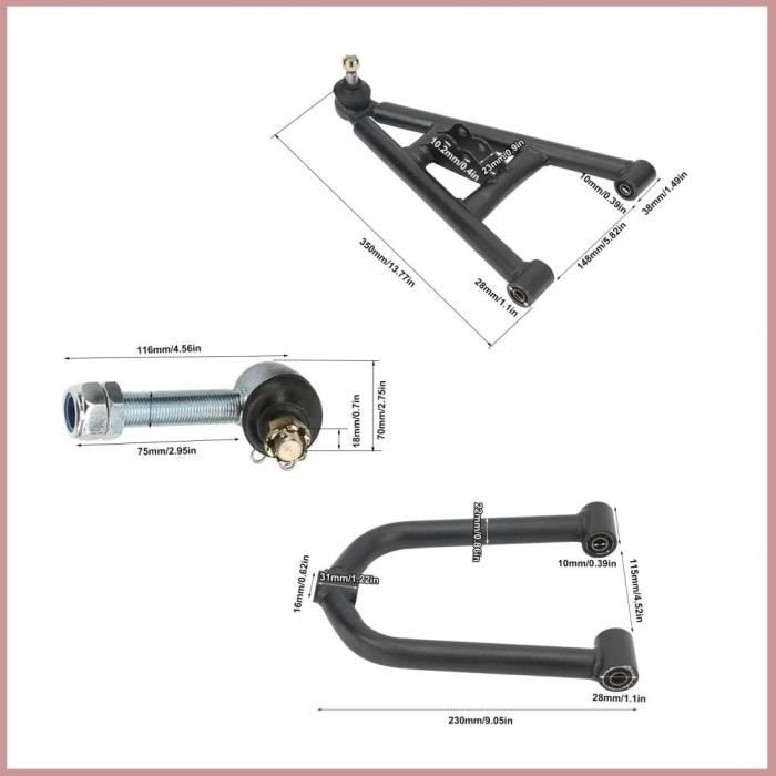 CORTECO Guidon De Bras De Triangle Suspension de roue devant en bas à gauche eBa