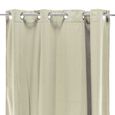VELOURS - Rideau salon ou chambre toucher velours 100% Polyester - 140 x 250 cm Beige Clair-3