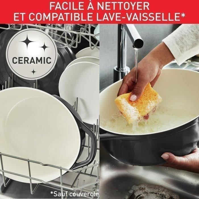 Tefal Cocotte Air Kookpan, 30 Cm, Gegoten Aluminium, 5,7 L Inhoud Keramische Coating Delicate Resultaten Oven En Conventionele Fornuizen Ook Inductie Vaatwasmachinebestendig