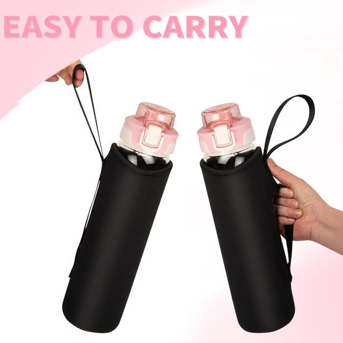 DEARRAY 1l / 1 Litre Gourde D'eau En Verre Avec Paille & Infuseur