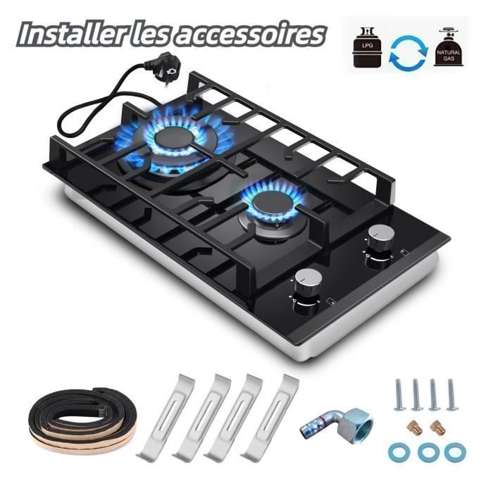Plaque Cuisson Gaz 2 Feux Klarstein Barzona Plaque Gaz 2 Brûleurs 7,7kW - Compacte Et Portable Pour Camping Appareil Cuisson Intérieur Extérieur