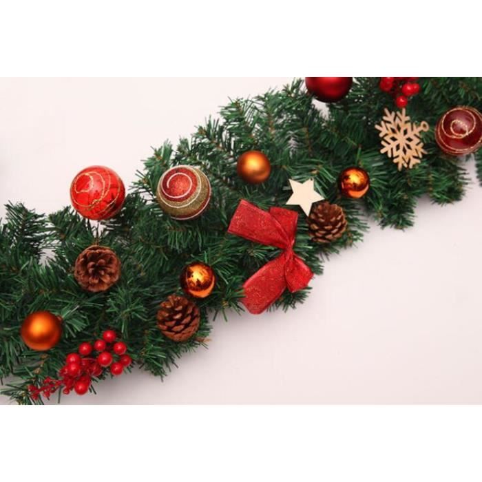 Guirlande lumineuse Imitation sapin Décoration Noel 2.7 m pour la maison, l