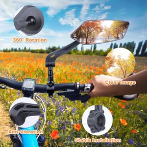 YIPFEN 2 pièces rétroviseur vélo, 180° rotatif, pliable, universel pour guidon 15-35mm, miroir pour vélo, vélo de route, trottinette, VTT, vélo YIPFEN 2 pièces rétroviseur vélo, 180° rotatif, pliable, universel pour guidon 15-35mm, miroir pour vélo, vélo de route, trottinette, VTT, vélo