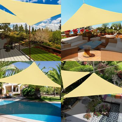 Voile D'ombrage Triangulaire 2.4x2.4x2.4m Imperméable Toile Ombrage UV