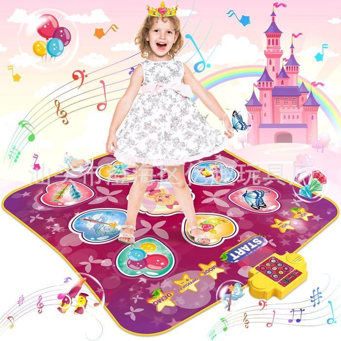 RONIPIC Tapis De Danse LED Pour Enfants – 3 Modes, 8 Niveaux, Motifs Princesse, Cadeau Filles 3-12 Ans
