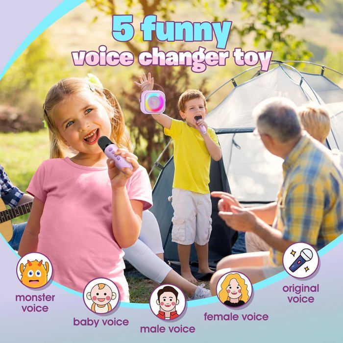 MicRadio - Micro Karaoké Enfant avec Lumières et Connexion Musique de MicRadio - Micro Karaoké Enfant avec Lumières et Connexion Musique de