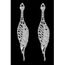 Longues Boucles d/'oreilles Clips 11 cm Bijoux Strass Pour Soirée Mariage