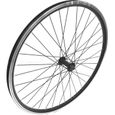 Roue vélo - Roue avant vélo - 26 pouces - axe à blocage rapide - double paroi - couleur Noir-0