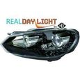 phares design, set GOLF 6, 08-12 cristal/noir SET COMPLET pour: Volkswagen Golf VI 08->>-0