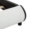 SWT Cadre de lit avec LED Blanc Similicuir 120 x 200 cm 6-0