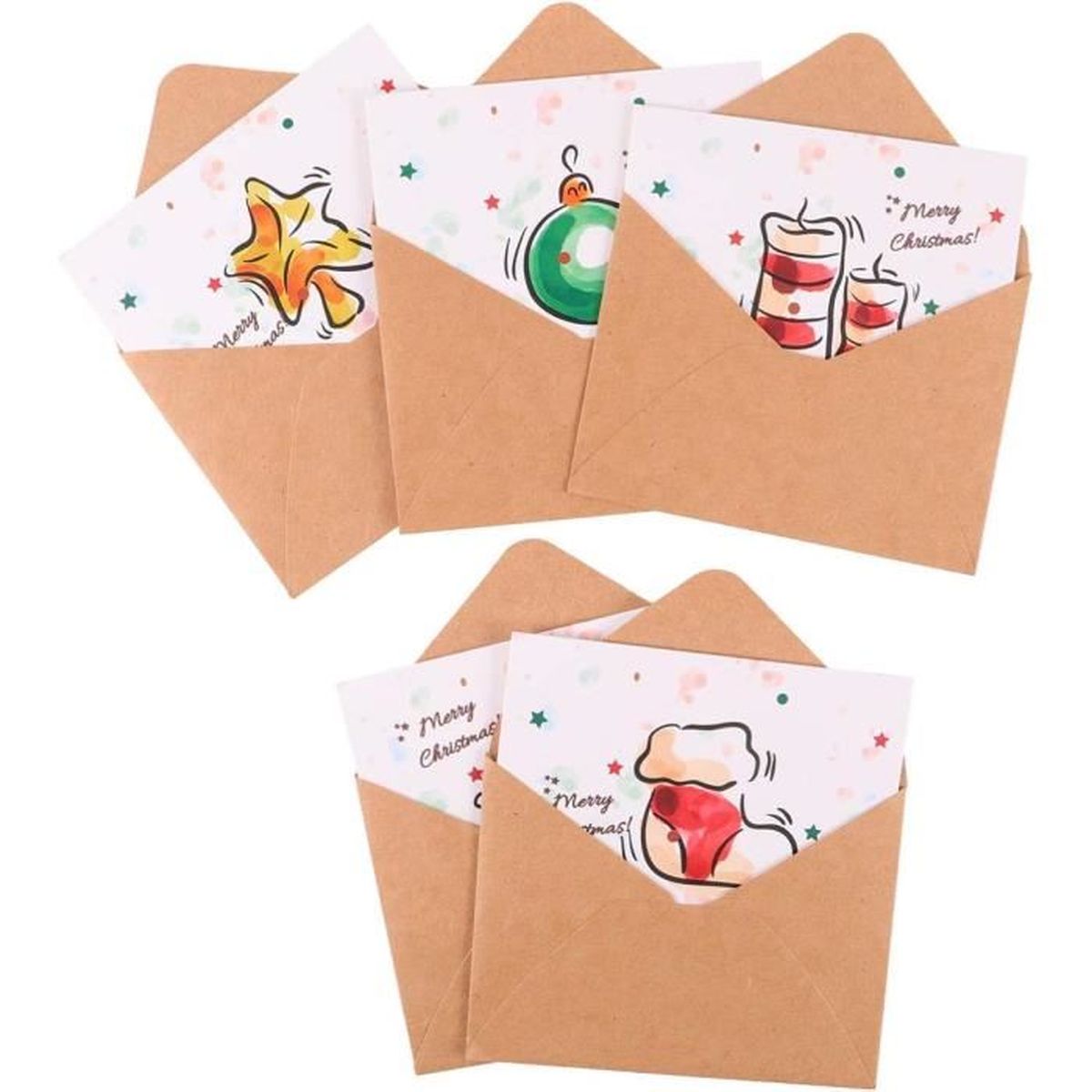 10 Pi ces Cartes De Voeux De No l Invitations Cartes Cadeaux R veillon 10-pi-ces-cartes-de-voeux-de-no-l-invitations-cartes-cadeaux-r-veillon