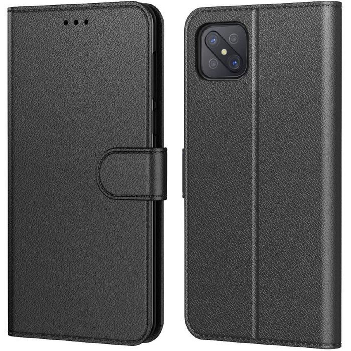 Hauw Coque Oppo Reno Z,Vue D/égag/ée Etui /à Rabat Miroir pour Oppo Reno Z,Bleu Ciel