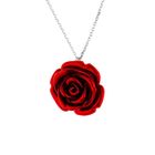 LOVA - LOLA VAN DER KEEN LOVA LOLA VAN DER KEEN - Collier Rose Rouge - Joaillerie Prestige - Argent Massif 925 Millièmes - Bijou Femme