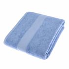 HOMESCAPES Serviette 100% Coton Bleu clair 100 x 180 cm