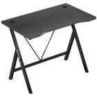 Bureau gaming HUZARO HERO 1.4 Noir, Bureau Ergonomique, PC Gaming, Informatique, Gamer, Bureau Jeux, 100x50x75cm