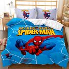 NIGHTYNINE Housse de Couette Spiderman Parure de Lit 200x200 cm en Microfibre avec 2 Taie