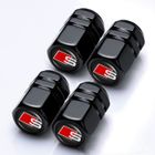 VODOOL Remplacement Lot de 4 Bouchons de Valve pour Audi Sline noir