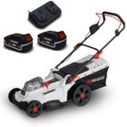 X-PERFORMER Tondeuse à gazon portative sur batterie - 40V MAX - Hauteur de coupe 6 positions avec 2 Batteries 4Ah et double chageur