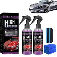 High Protection 3 en 1 Spray, High Protection Quick Car Coating Spray, 3 in 1 Polish Voiture Hydrophobe, Spray Éclaircissant