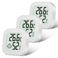 Thermomètre Hygrometre Interieur, 3PCS Mini Thermomètre Hygromètre Intérieur Digital à Haute Précisio,Hygromètre pour La maison