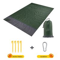 Tapis de plage imperméable 2x2.1cm, couverture Anti-sable, tapis de Camping pliant, matelas Portable de poche, léger, pique-nique