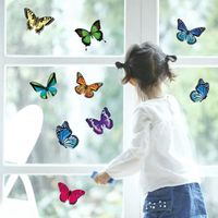 Stickers pour fenêtre - 20 Stickers électrostatiques décoratifs au Motif Papillons – Permet d’éviter Que Les Oiseaux ne se cognent