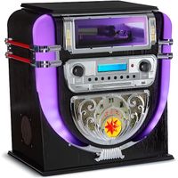 Auna - Mini Jukebox Graceland - lecteur de CD - Bluetooth - Radio DAB+-FM LED