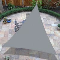 Voile d'ombrage triangulaire 3x3x3m - LITREVE - Gris - Protection UV - Extérieur, Terrasse, Jardin