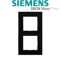 Plaque Double Noir Siemens DELTA VIVA