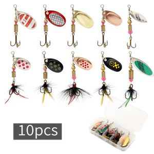 Cuillère de pêche - 10 Pièces - Métal - 3cm - 2.5g - Couleur aléatoire - Sport
