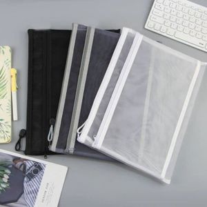 Pochette plate zippée pour papier et documents, trousse rangement