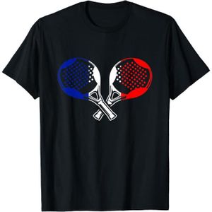 RAQUETTE DE PADEL Graphique Raquette Padel Tennis Couleurs De France Padeliste T-Shirt.[G873]
