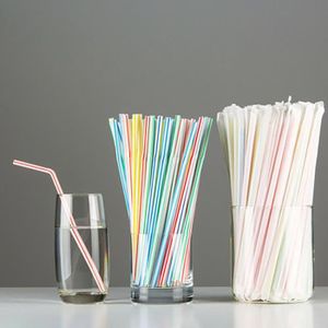 Pailles jetables flexibles Extra longues en plastique pour enfants, 100  pièces, grands Tubes, Bar, thé, paille télescopique pour Cocktail