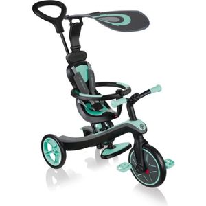 Tricycle Globber - Tricycle évolutif pour bébé EXPLORER 4 en 1 - Vert menthe
