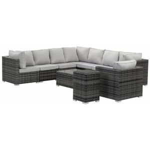 Salon De Jardin Resine Tressee Floride Florida Gris Achat