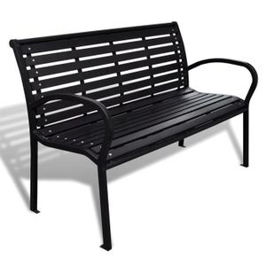 Banc Jardin Metal Noir Achat Vente Pas Cher