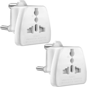 ADAPTATEUR DE VOYAGE Travel Adapter South Africa, 2 Pack EU to South Africa Travel Plug, 3-Pin Plugs for Visitor from Europe, USA, UK to South Africa106