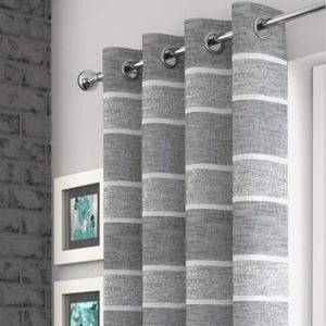 Rideaux Voilages Gris Argente