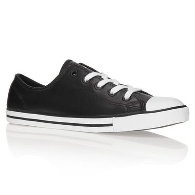 CONVERSE Baskets Chuck Taylor All Star Dainty Cuir Chaussures Femme Noir Cdiscount Chaussures