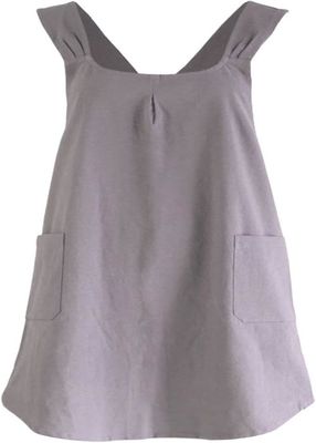 QFEHTHSK - Tablier Japonais/Coréen En Coton, Sans Nœud, 72x90 Cm - Gris
