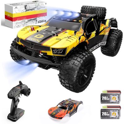 Voiture RC DEERC 4-8 Ans – Drift Tout-terrain 2,4 GHz – Lumières LED, Musique, Brume – 2 Batteries – 40 Min D'autonomie