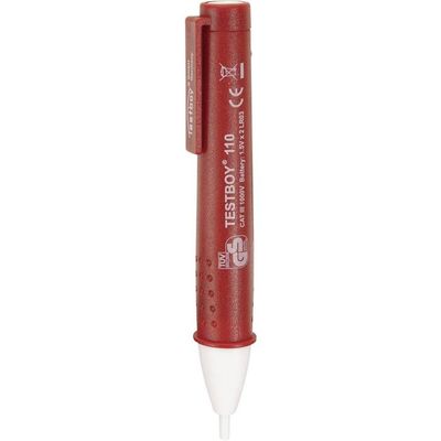 Testboy 10 Testeur De Tension Sans Contact 110-1000V AC - Détecteur De Volts Capacitif, CAT III 1000V, Rouge