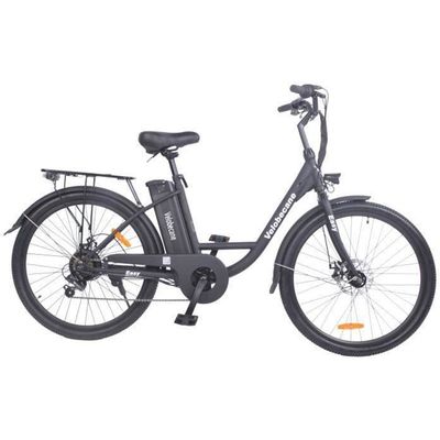 Velo electrique 26 VELOBECANE 7 vitesses Freins a disque autonomie 40km Noir Cdiscount Sport