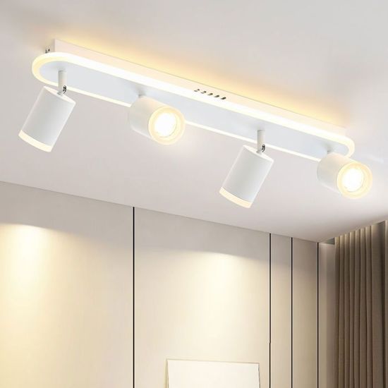 Spot Encastrable MAYTONI 2 Flammes Orientable - Blanc, Aluminium, 2x GU10 50W Max, Pour Plafond, IP20