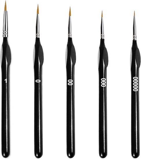 Nicpro Lot De 15 Pinceaux Détails Miniatures – Pinceaux Nylon Fins Pour Miniature, Nail Art, Aquarelle, Acrylique & Maquillage