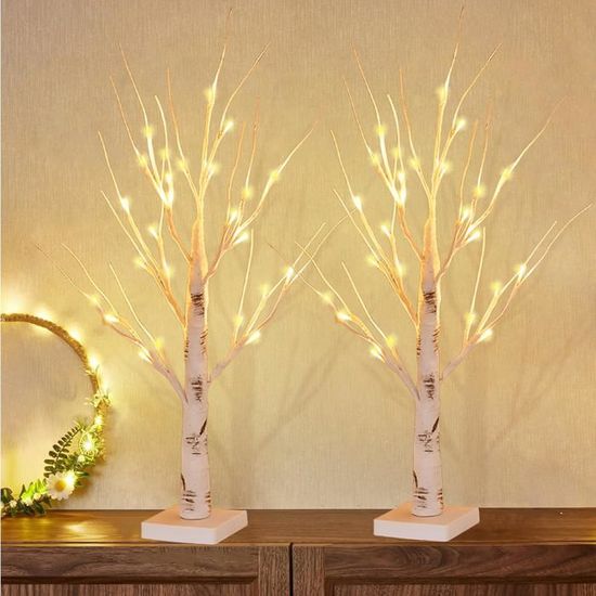Arbre Lumineux LED - Branches Réglables Avec Lueur Blanc Chaud