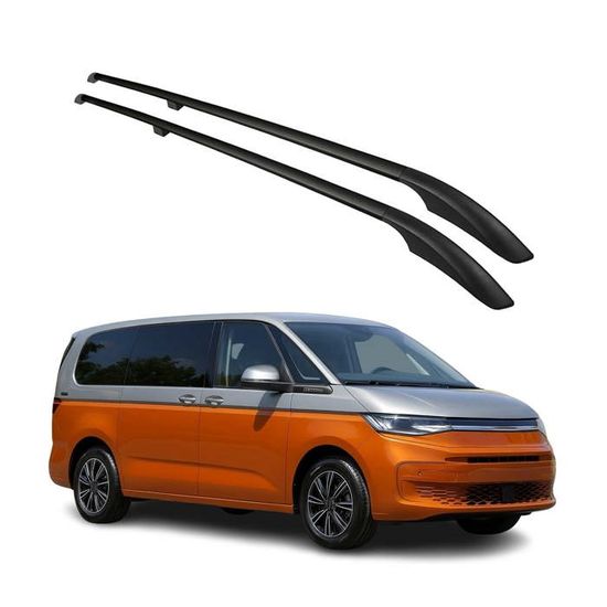 Barres De Toit Longitudinales Noires Pour VW T6 Caravelle/Multivan 2015-2025 - Marque OMAC